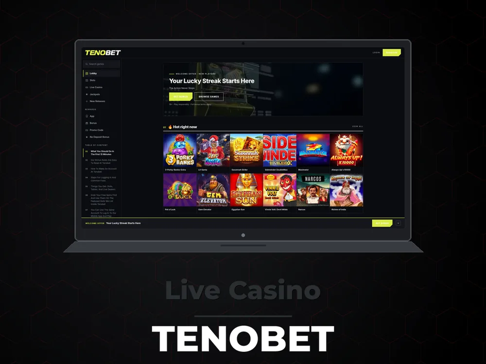 Tenobet - Live Casino